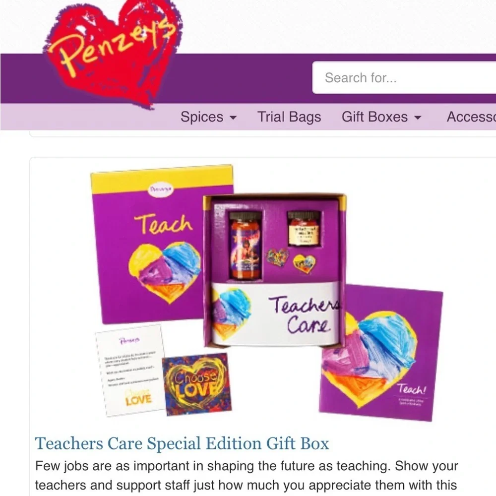 Penzey’s 'Teach' Spice Box
